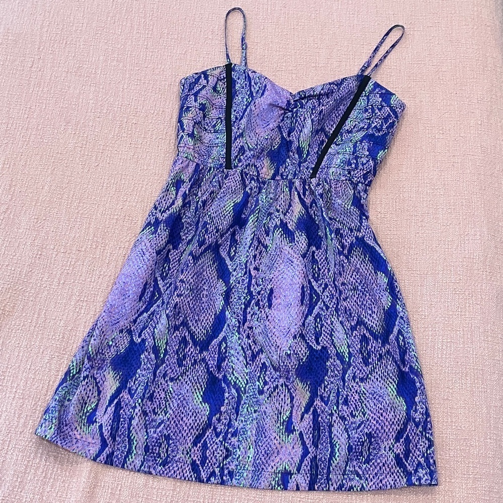 Hurley small Blue / Purple animal print Mini Dress